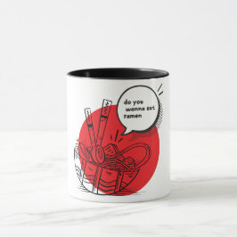 Caneca Delicioso Ramen Kawaii - Comida Japonesa Divertida