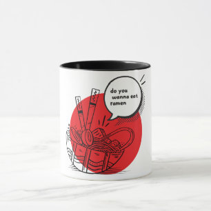 Caneca Delicioso Ramen Kawaii - Comida Japonesa Divertida