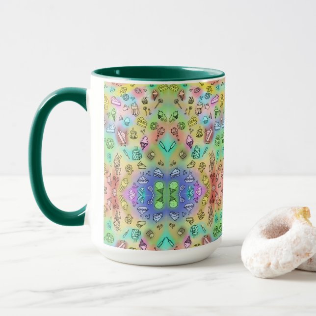 CANECA DELICIOUS SUMMER DESSERTS PATTERN (Com Donut)