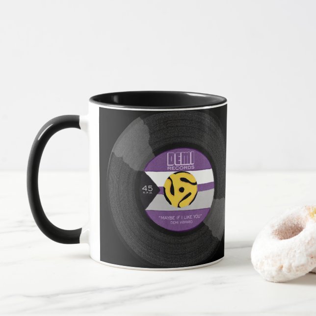 Caneca Demi registra Orgulho Demisexual Vinil LGBTQ (Com Donut)