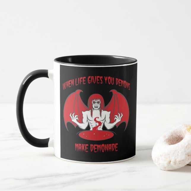 Caneca Demônio Demônio Demonade Mug incrível (Com Donut)