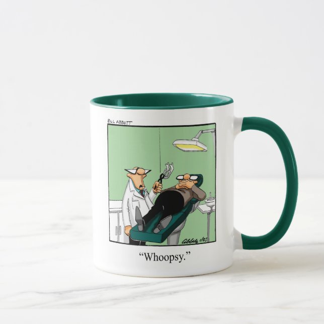 Caneca Dental Engraçado/Humor Dentista (Direita)