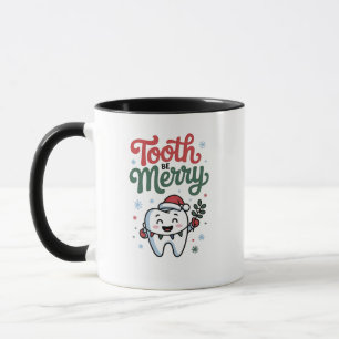 Caneca Dente Seja Alegre Dentista Natal Xmas 