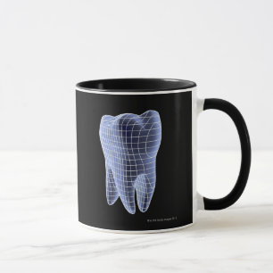 Caneca Dente, trabalhos de arte do computador de um dente