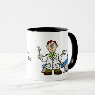 Caneca Dentista Engraçado Com Tumaça De Dente Pulsada