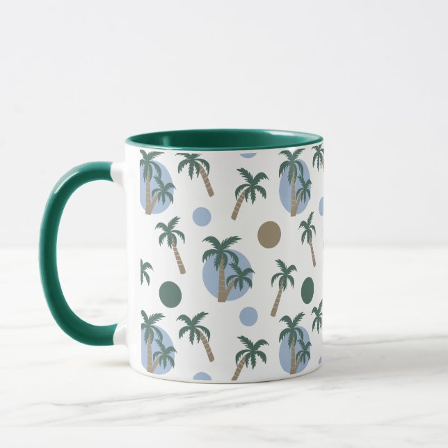 Caneca Dentro de cores para palmas e pontos tropicais (Esquerda)
