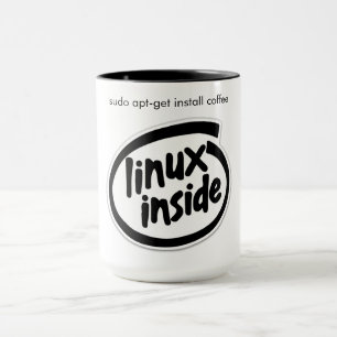 Caneca dentro Linux - Mug de Café Sudo