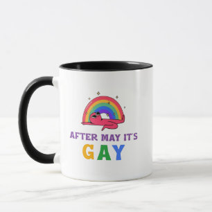 Caneca Depois de maio, é Gay Engraçado Mês de Orgulho LGB
