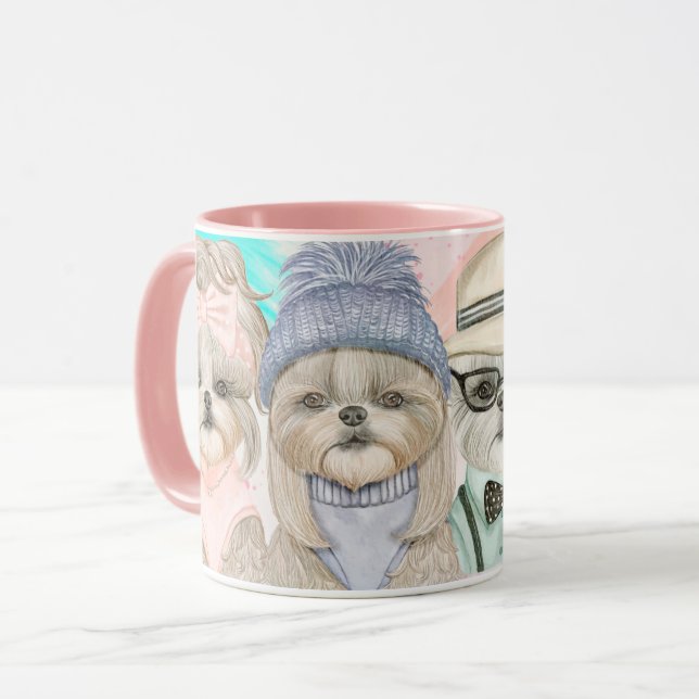 Caneca Derpy Shih Tzu Mug (Frente Esquerda)