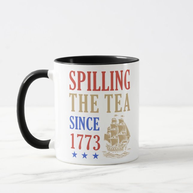 Caneca Derramando o Chá Desde 1773 Sloth Engraçado (Esquerda)