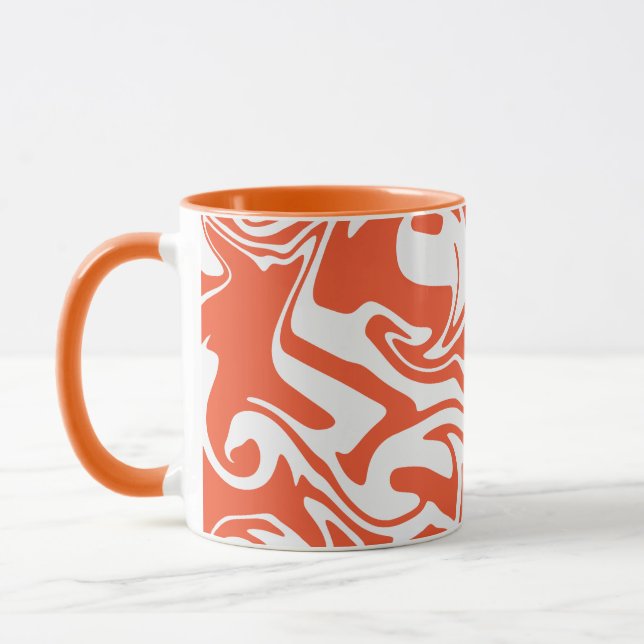 Caneca Derramar - Laranja e Branco (Esquerda)