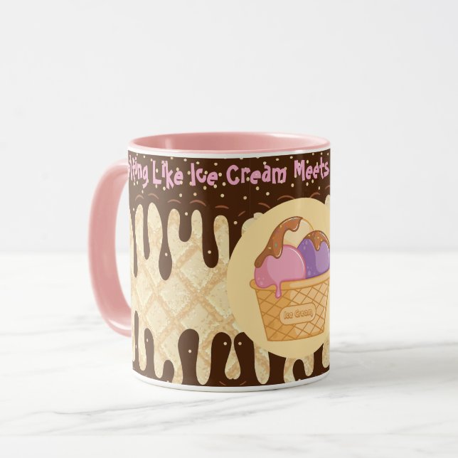 Caneca Derretendo Como Sorvete Encontra o Verão (Frente Esquerda)