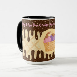 Caneca Derretendo Como Sorvete Encontra o Verão
