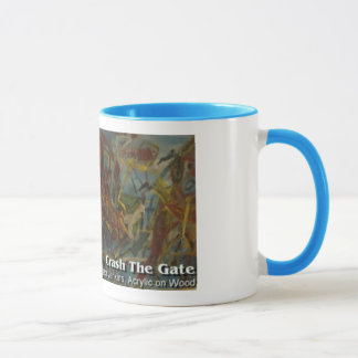 Caneca derrubar o portão