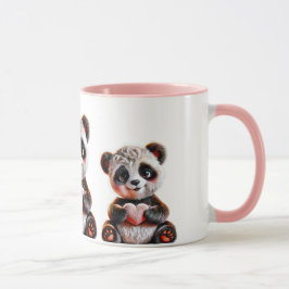 Caneca Des pandas au grand coeur.