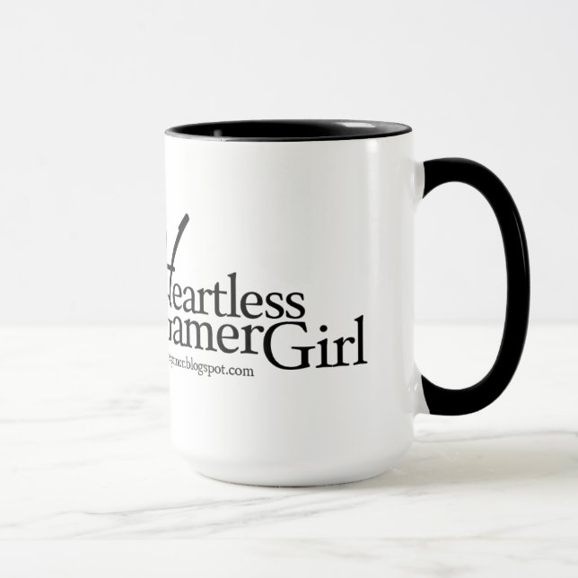 Caneca desapiedado do logotipo da menina do Gamer (Direita)