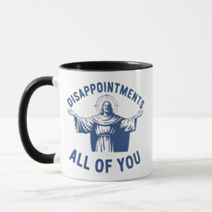 Caneca Desapontamentos Todos Vocês Meme Retro Jesus Crist