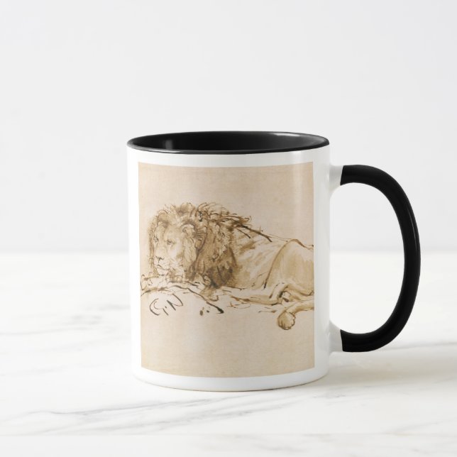 Caneca Descanso do leão (caneta e tinta no papel) (Direita)