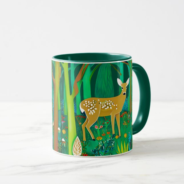 Caneca Descoberto em um Cenário de Floresta Fantástica (Frente Esquerda)