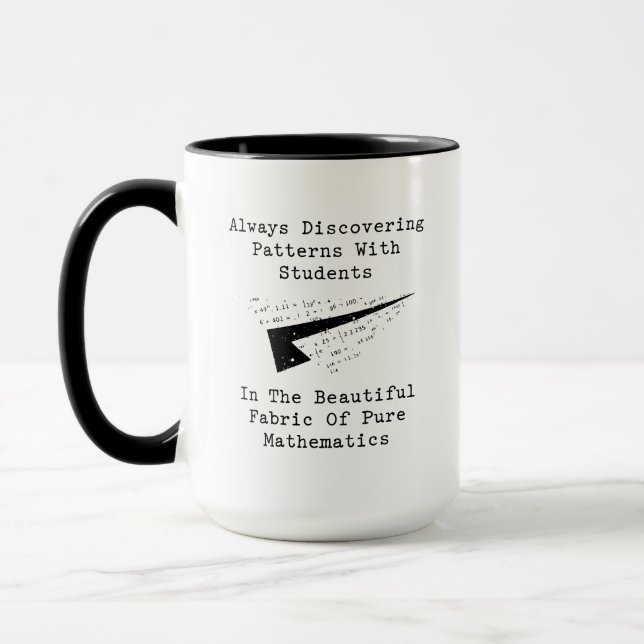 Caneca Descobrindo Padrões com Alunos em Matemática Pura (Esquerda)