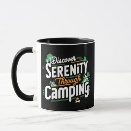 Caneca Descubra a serenidade através do acampamento