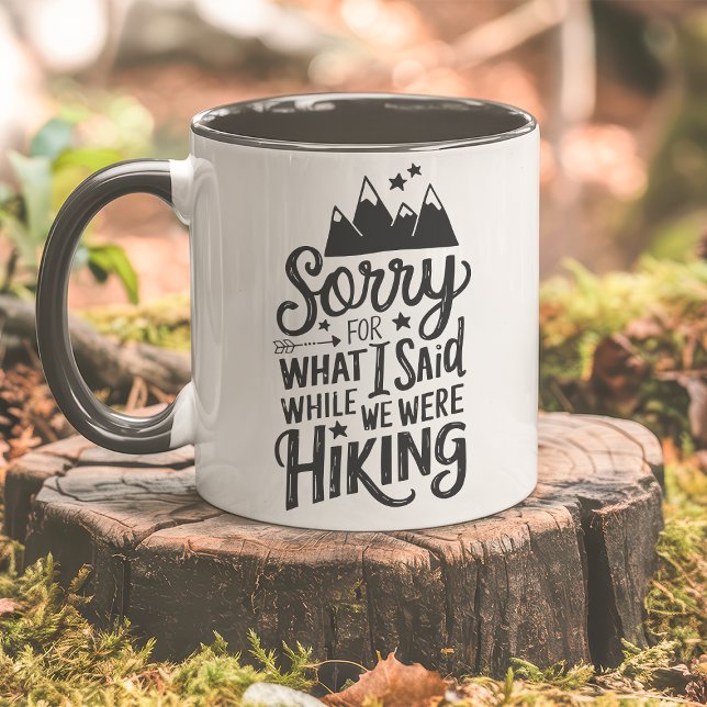 Caneca Desculpa Divertida de Montanhismo (Criador carregado)