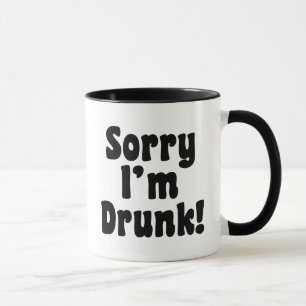 Caneca Desculpe, sou Bebado