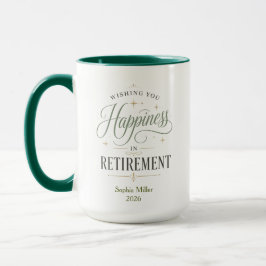 Caneca Desejando Felicidade Na Aposentadoria Personalizad