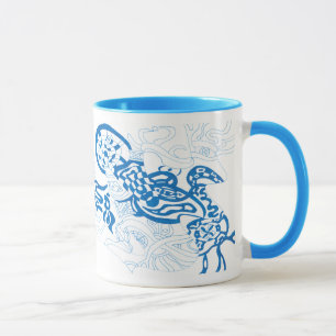 Caneca Desenho abstrato "Azul"