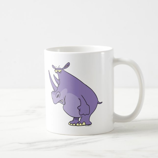 Caneca desenho animado com rinoceronte roxo, de bobo giro (Direita)