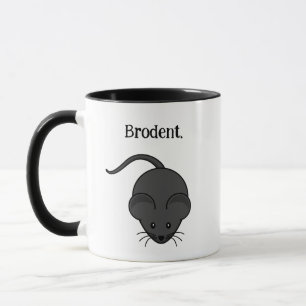 Caneca Desenho Animado do Brodente, Rato ou Rato Cinza En