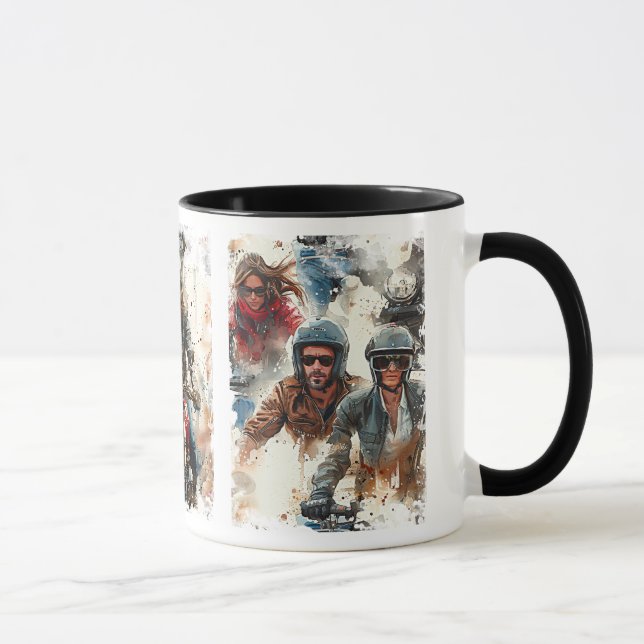 Caneca Desenho aquarela MotoBikers (Direita)