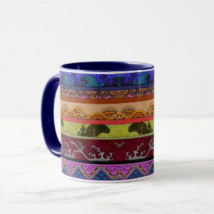 Caneca Desenho colorido de mão bonito 
