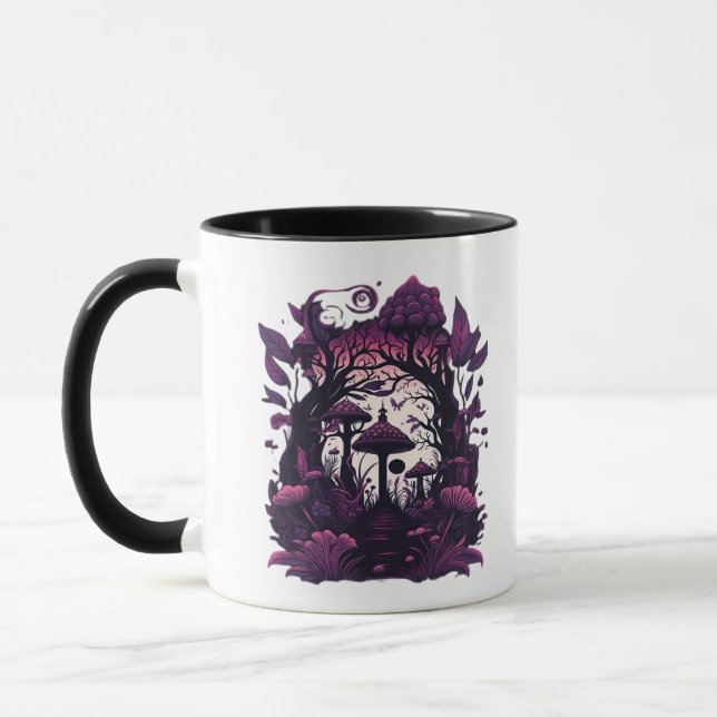 Caneca Desenho da Impressão de Testemunhas de Mushroom Wo (Esquerda)