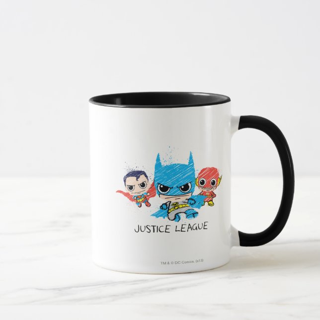 Caneca Desenho da Mini Justice League (Direita)
