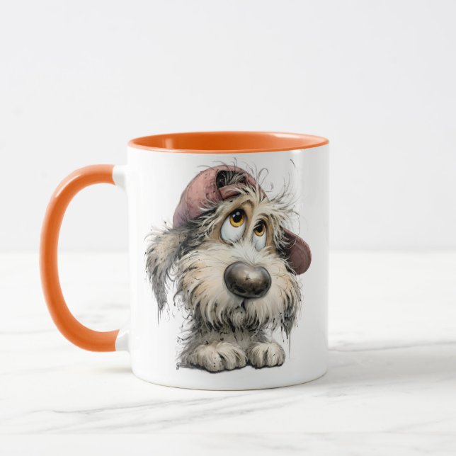Caneca Desenho de cachorro excêntrico fofo (Esquerda)