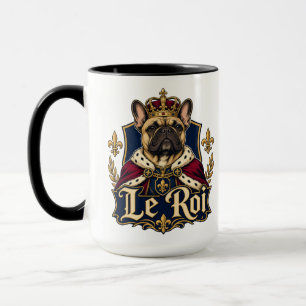 Caneca Desenho de Cachorro Rei Bulldog Francês Real