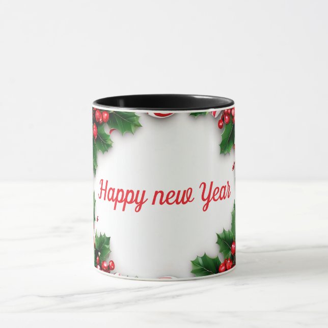 Caneca desenho de férias de Natal (Centro)