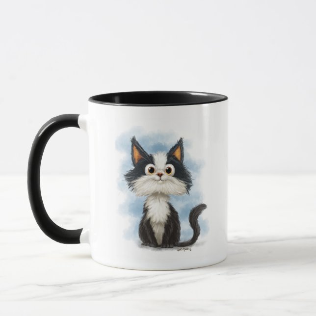 Caneca Desenho de gato de smoking fofo (Esquerda)