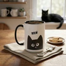 Desenho de Gize Cute Gato Preto Mia Caprichoso