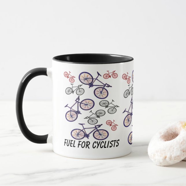 Caneca Desenho de Impressão de Bicicleta (Com Donut)
