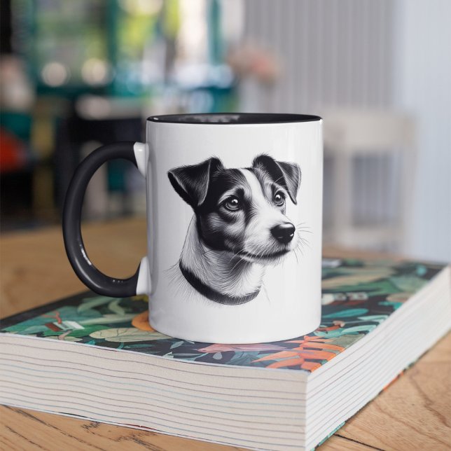 Caneca Desenho de Jack Russell Terrier (Criador carregado)