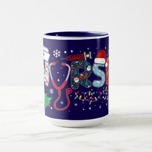 Caneca Desenho de Natal para ENFERMEIRA