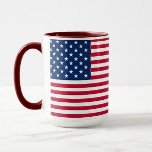 Caneca Desenho de Orgulho da Bandeira Americana dos EUA