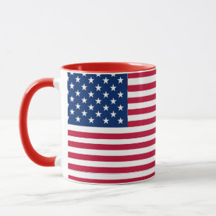 Caneca Desenho de Orgulho da Bandeira Americana dos EUA