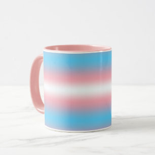Caneca Desenho de padrão de bandeira do orgulho transgêne