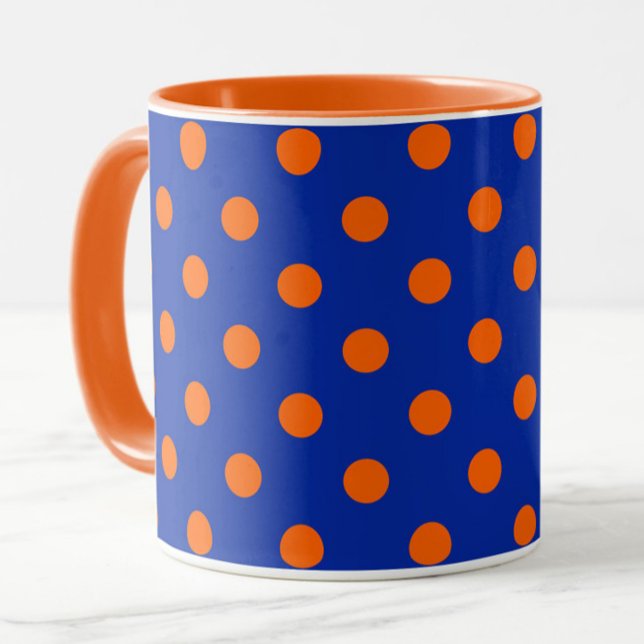 Caneca Desenho de padrão de bolinhas pontilhadas laranja  (Criador carregado)