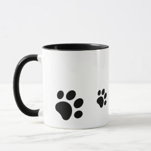 Caneca Desenho de Pegada de Pata