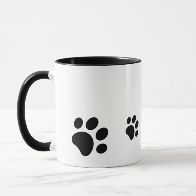 Caneca Desenho de Pegada de Pata (Esquerda)