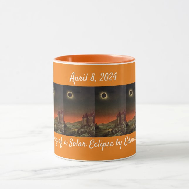 Caneca Desenho de um Eclipse Solar por Edmund Weiss Mug (Centro)
